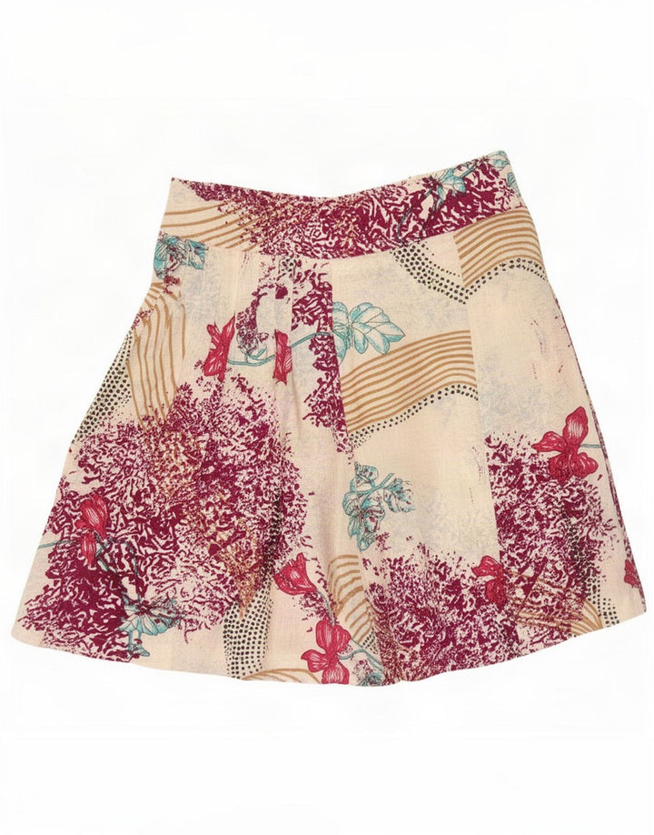 Benetton Womens A-Line Skirt W30 Medium Multicoloured Floral