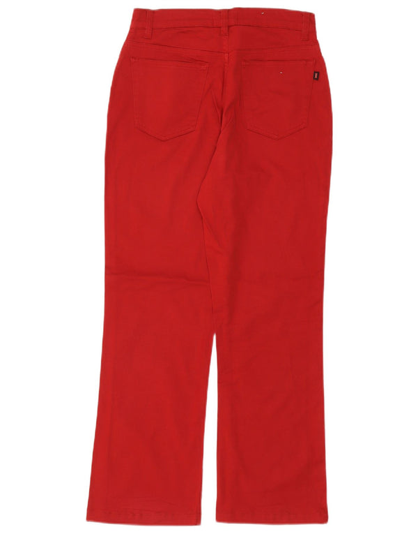 Carrera Womens Casual Trousers IT 42 Medium W28 L28 Burgundy Cotton