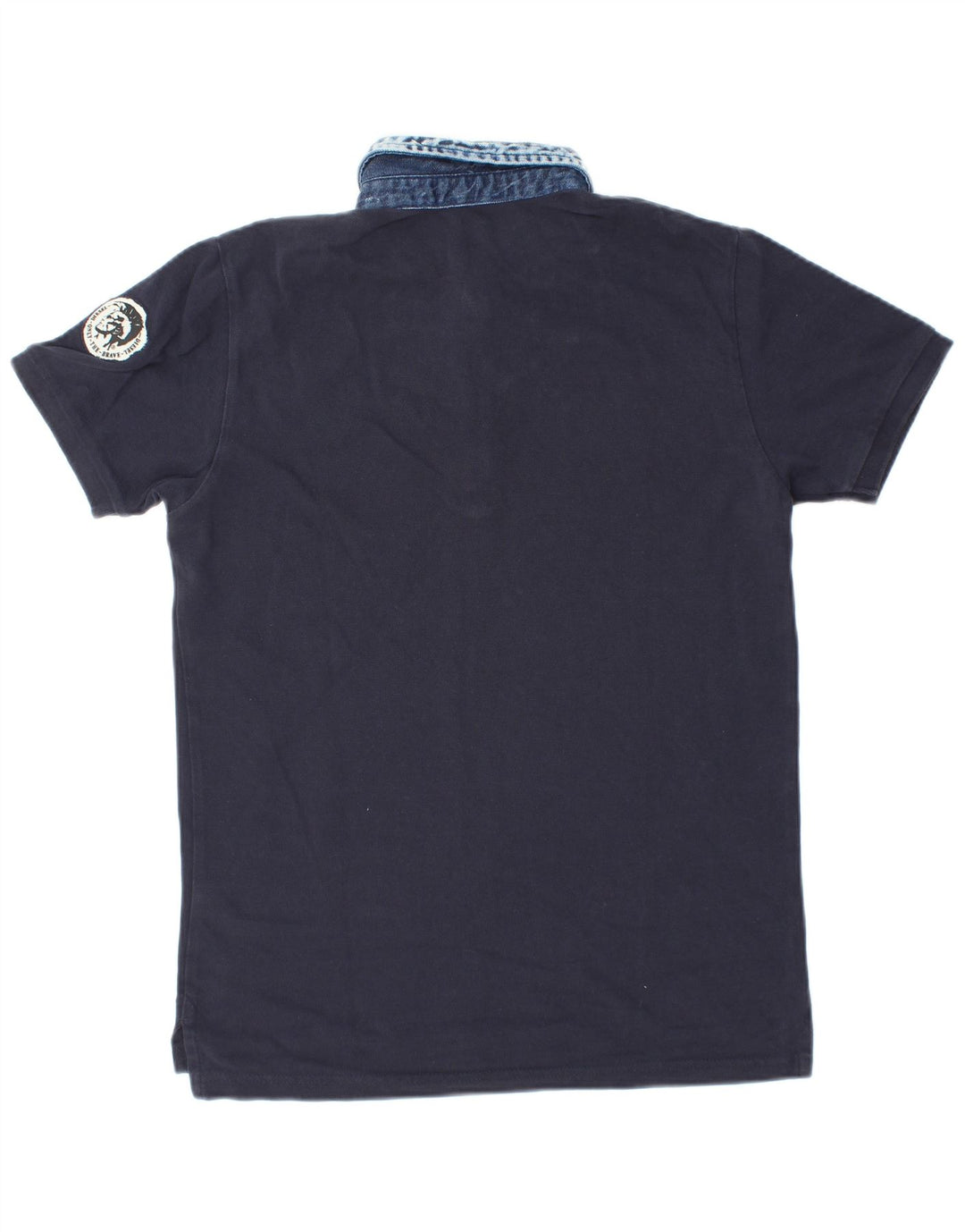 DIESEL Mens Polo Shirt Small Navy Blue Cotton