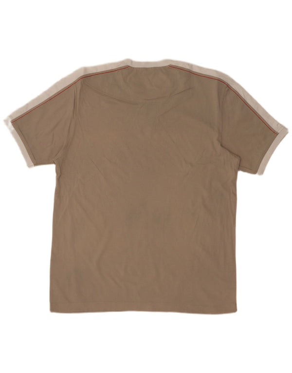 Champion Mens Easy Fit Graphic T-Shirt Top Large Grey Colourblock Cotton