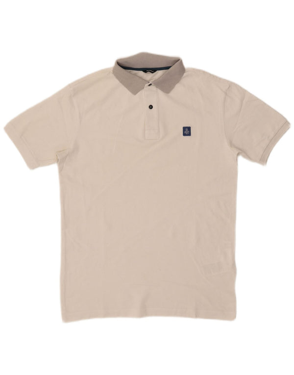 Refrigiwear Mens Polo Shirt Small White Colourblock Cotton