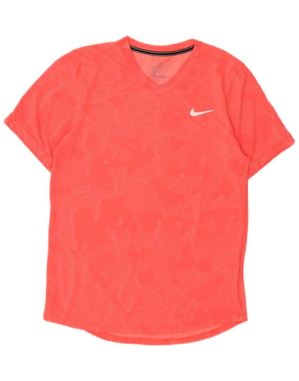 NIKE Mens Dri Fit T-Shirt Top Small Pink Camouflage Polyester