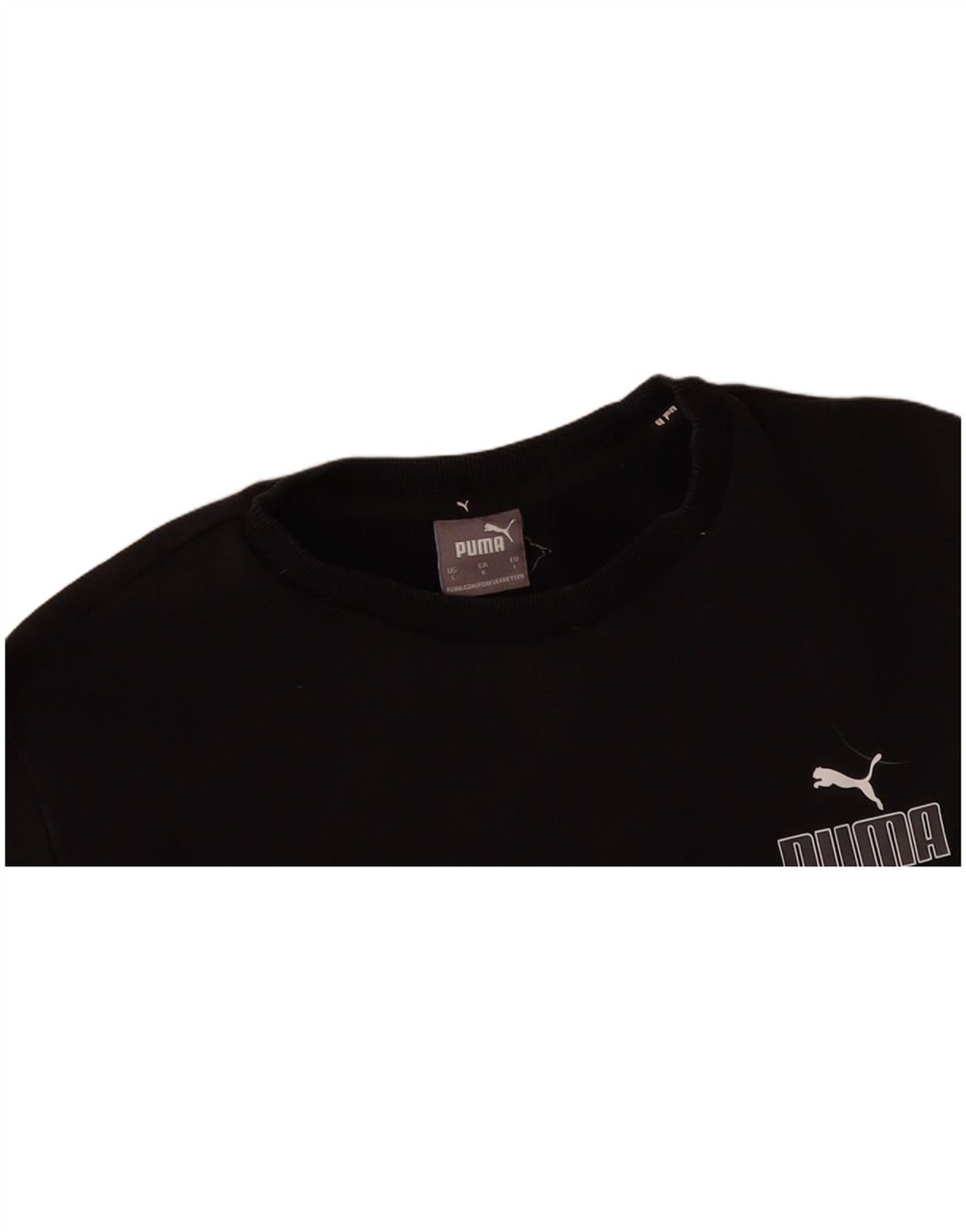 PUMA Mens Graphic Sweatshirt Jumper Large Black Cotton