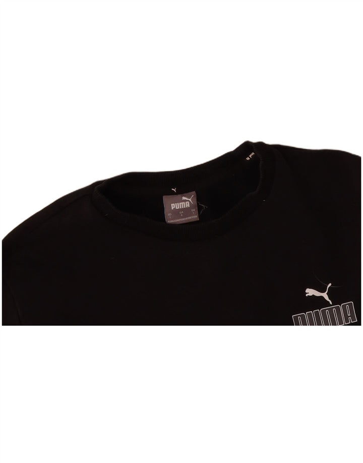 PUMA Mens Graphic Sweatshirt Jumper Large Black Cotton