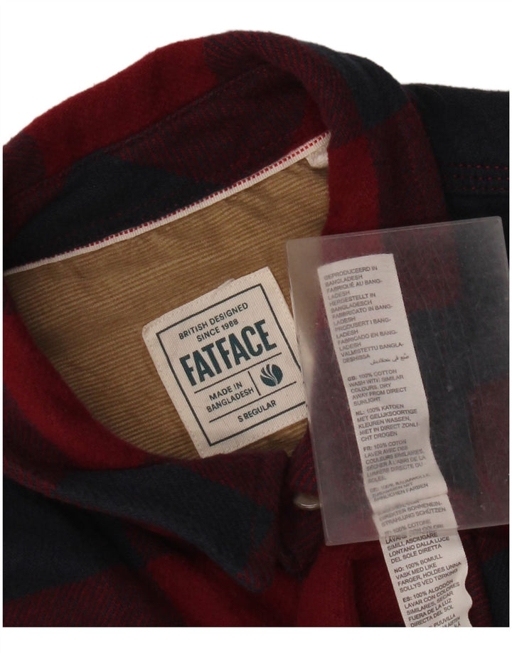 Fat Face Mens Regular Fit Flannel Shirt Small Red Check Cotton