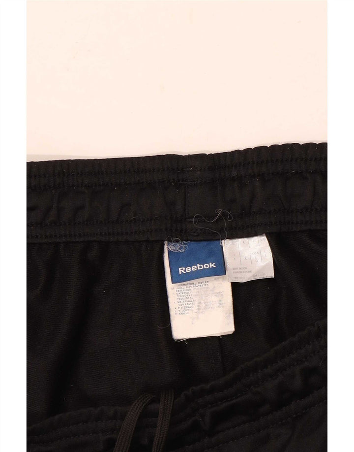 Reebok Mens Tracksuit Trousers Large Black Polyester