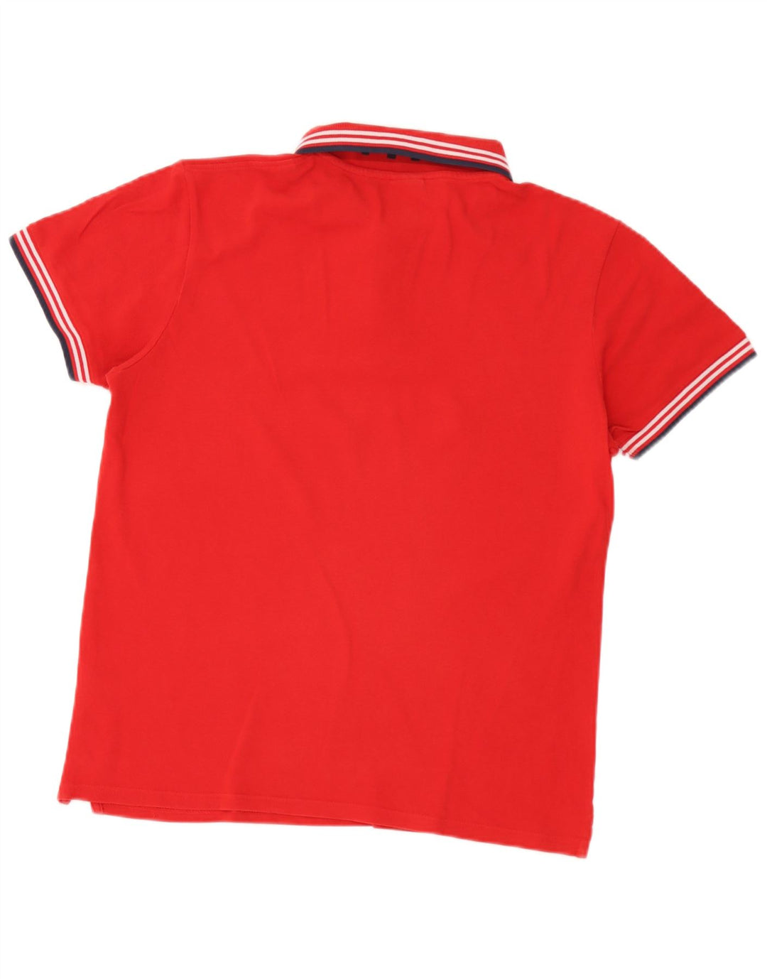 North Sails Mens Polo Shirt Large Red Striped Cotton