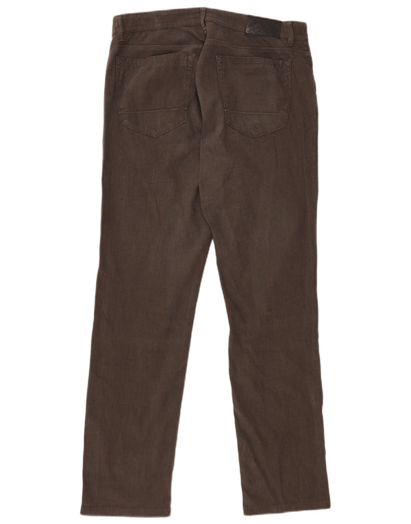 Trussardi Mens Straight Casual Trousers W31 L30 Grey Cotton
