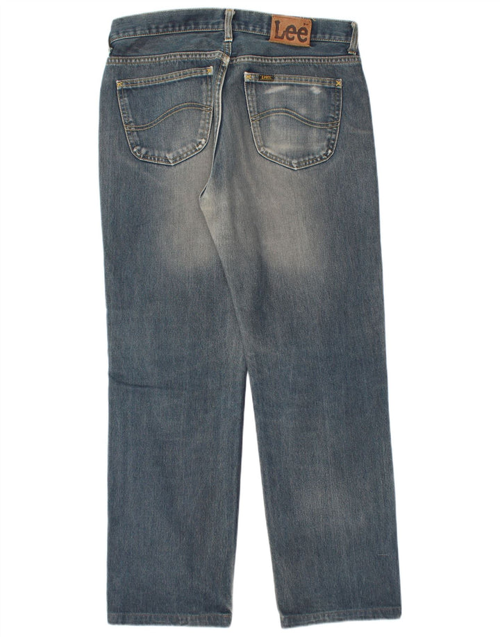 Lee Mens Seattle Straight Jeans W34 L30 Blue Cotton