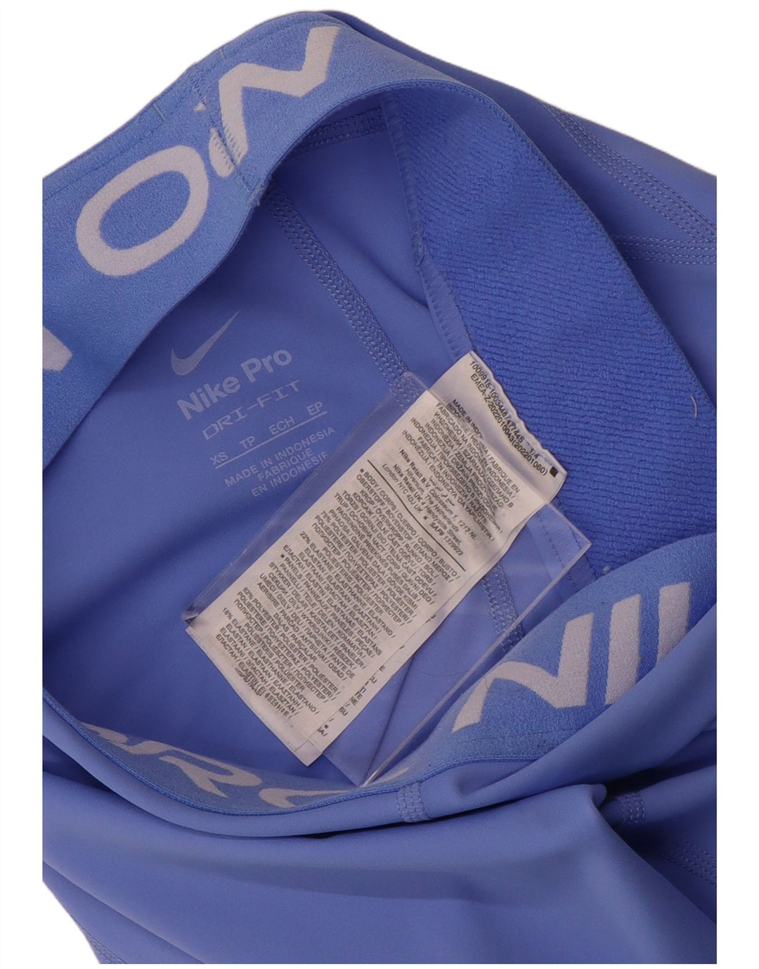 NIKE Womens Dri Fit Graphic Leggings UK 6 XS  Blue Polyester