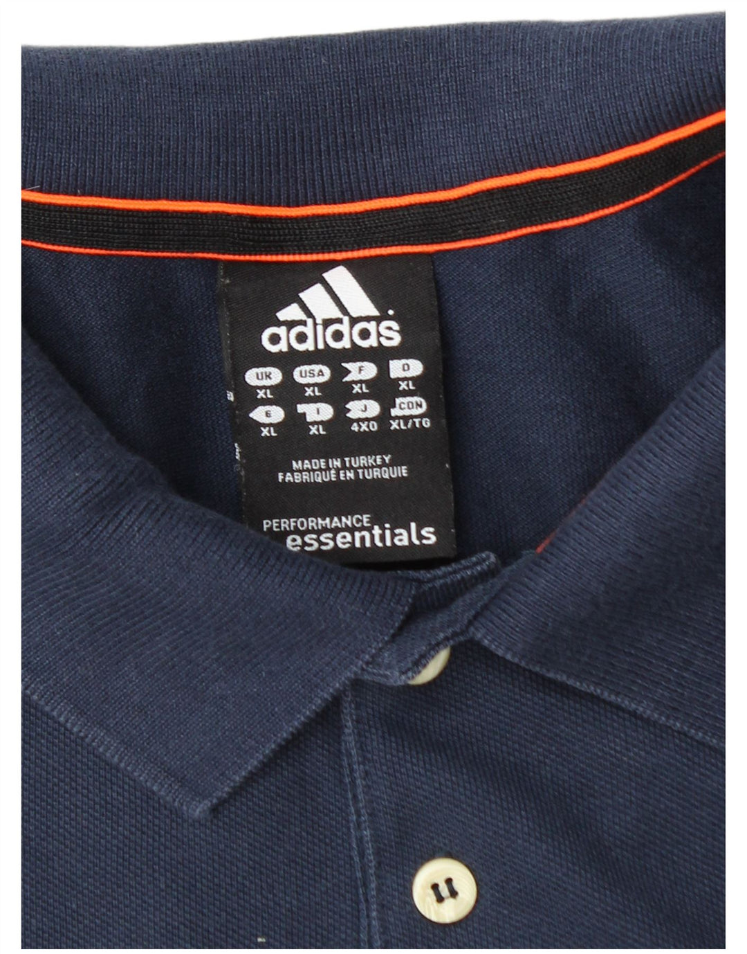 ADIDAS Mens Climalite Polo Shirt XL Navy Blue Cotton