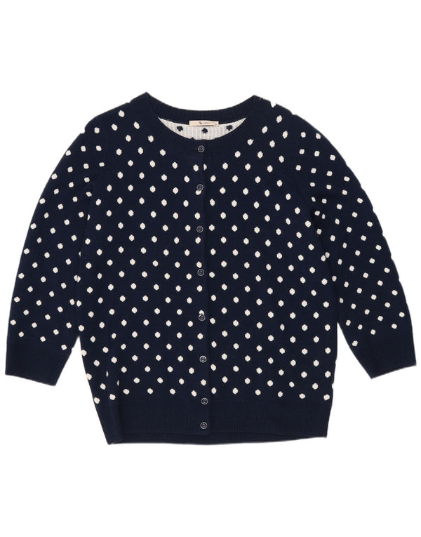 Tu Clothing Womens Cardigan Sweater UK 14 Medium Navy Blue Spotted