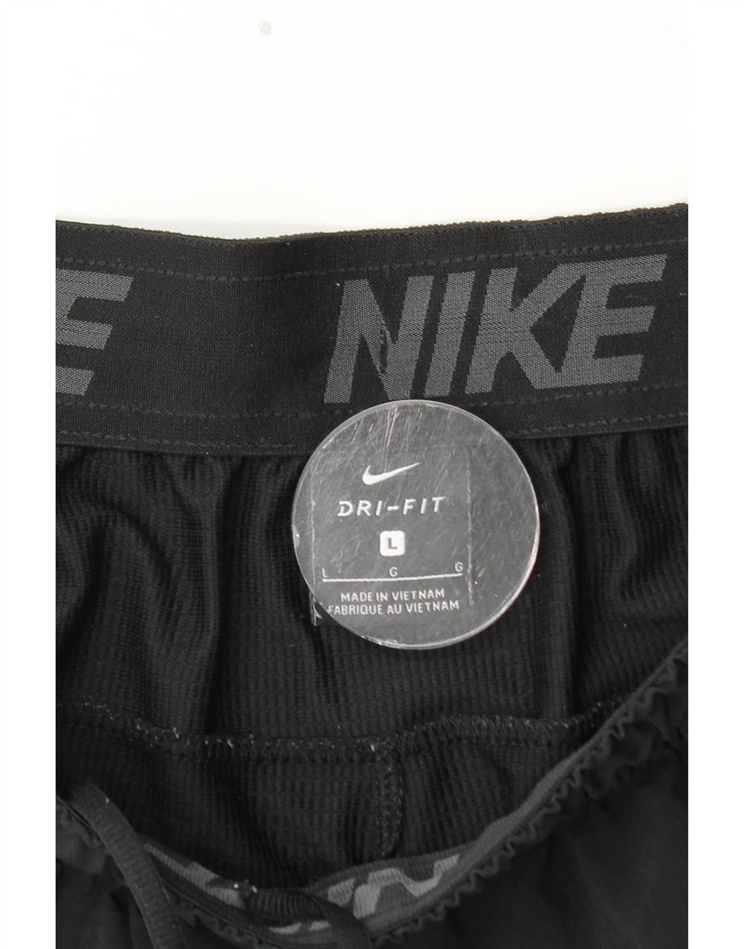 NIKE Mens Dri Fit Graphic Sport Shorts Large  Black Polyester