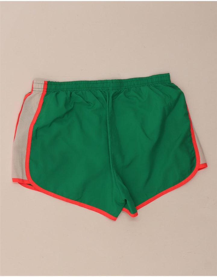 Reebok Womens Sport Shorts UK 12 Medium Green Colourblock Polyester