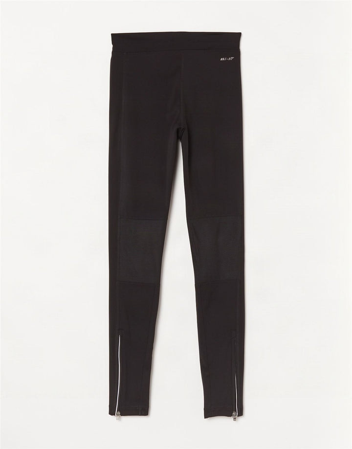 Nike Womens Dri Fit Leggings UK 10 Small Black Polyester