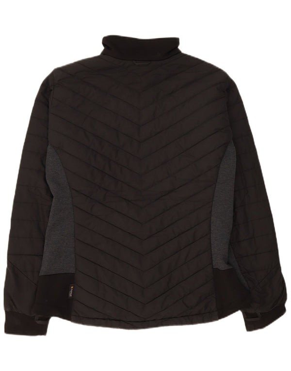 Jack Wolfskin Womens Padded Jacket UK 16 Large Black Colourblock Polyester