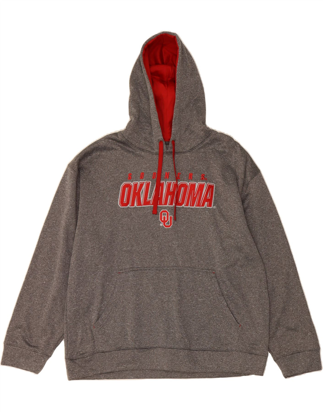 CHAMPION Mens Oklahoma Graphic Hoodie Jumper XL Grey Polyester Vintage Champion and Second-Hand Champion from Messina Hembry 