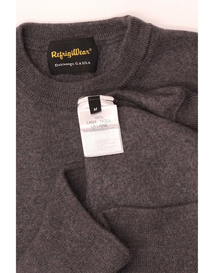 Refrigiwear Boys Crew Neck Jumper Sweater 11-12 Years Medium Grey Wool
