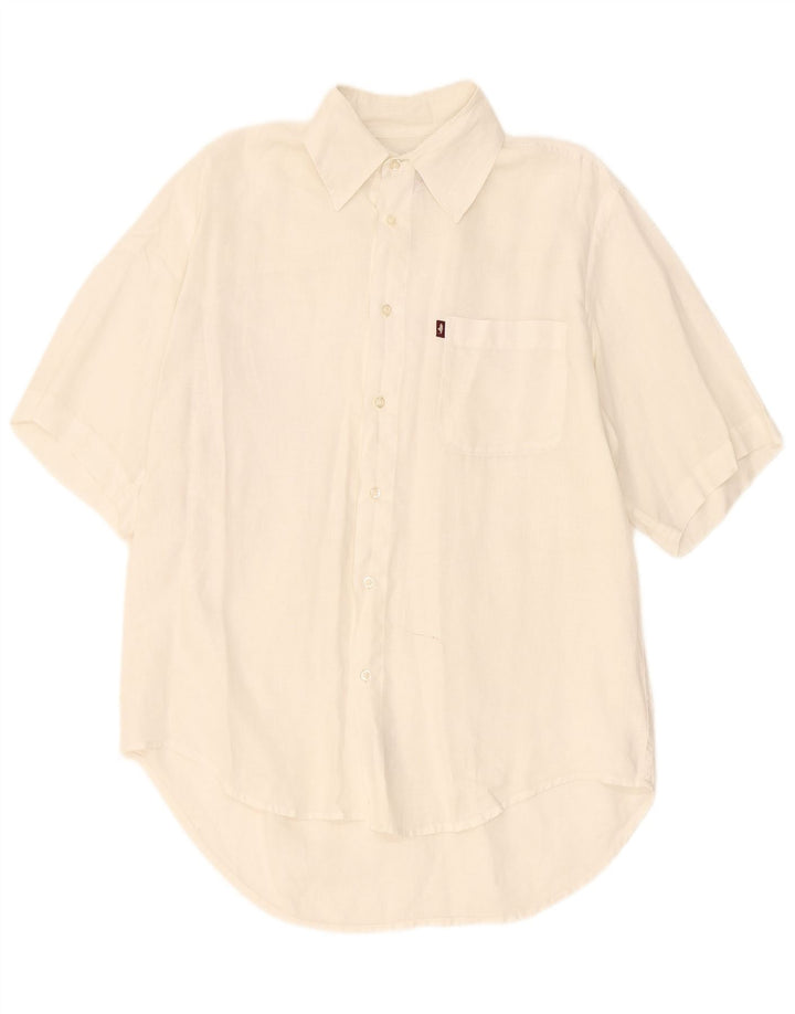 Marlboro Classics Mens Short Sleeve Shirt Medium White