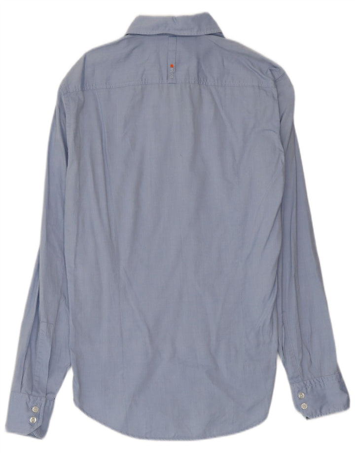 Hugo Boss Mens Shirt Small Blue Cotton