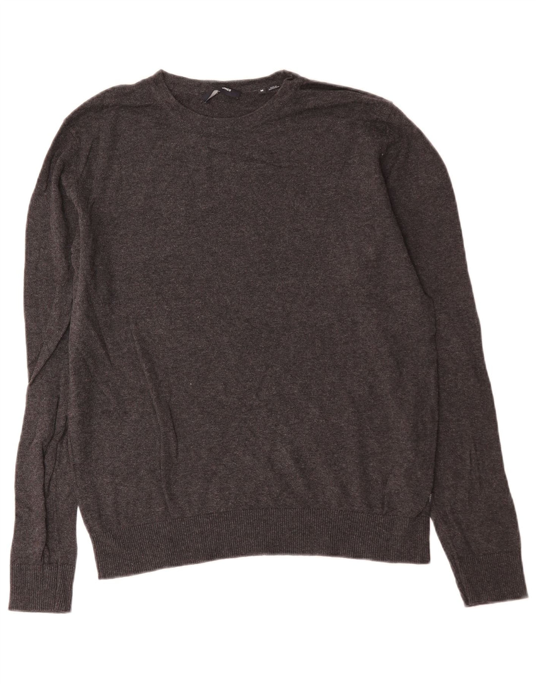 Jack & Jones Mens Crew Neck Jumper Sweater Medium Grey Cotton