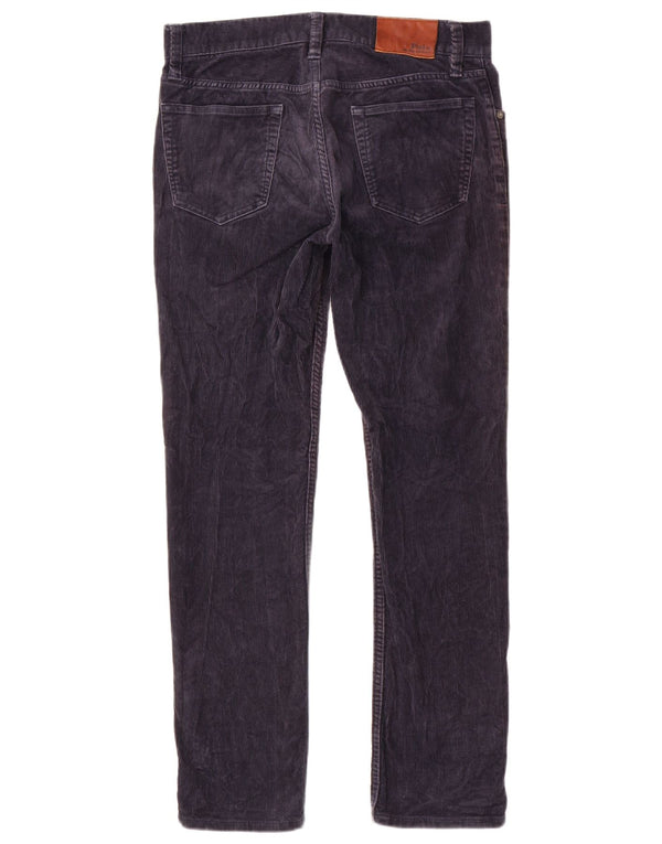 Polo Ralph Lauren Mens Slim Corduroy Trousers W30 L30 Navy Blue Cotton