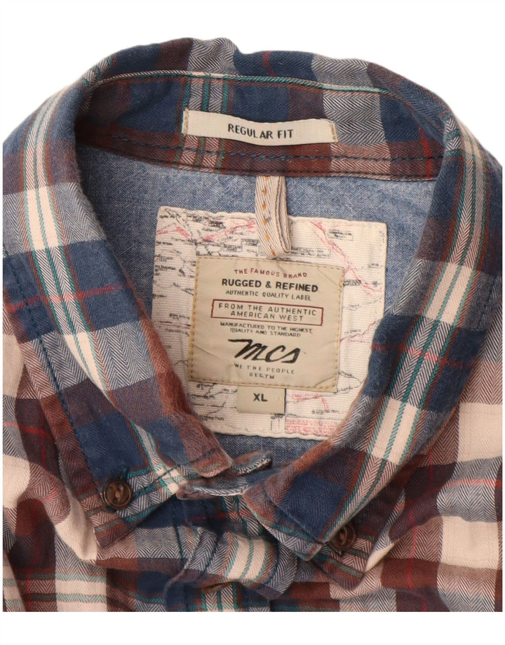 Marlboro Classics Mens Regular Fit Flannel Shirt XL Multicoloured Check