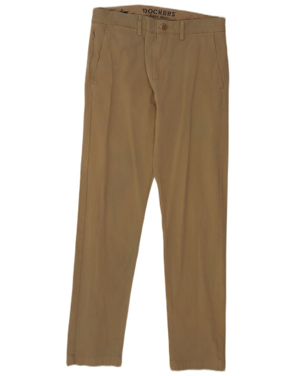 Dockers Mens Khakis Slim Chino Trousers W30 L32 Beige Cotton