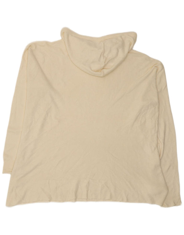 Marks & Spencer Womens Hooded Oversized Jumper Sweater UK 18 XL Beige