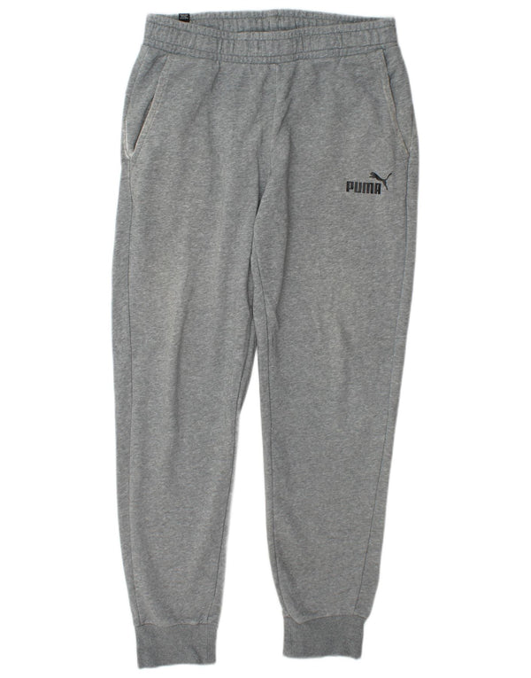 Puma Mens Tracksuit Trousers Joggers Large  Grey Cotton