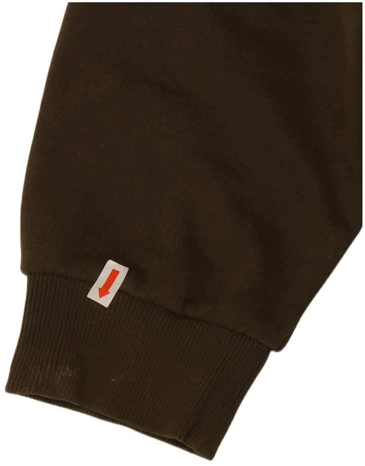 PUMA Mens Graphic Hoodie Jumper Small Khaki Cotton