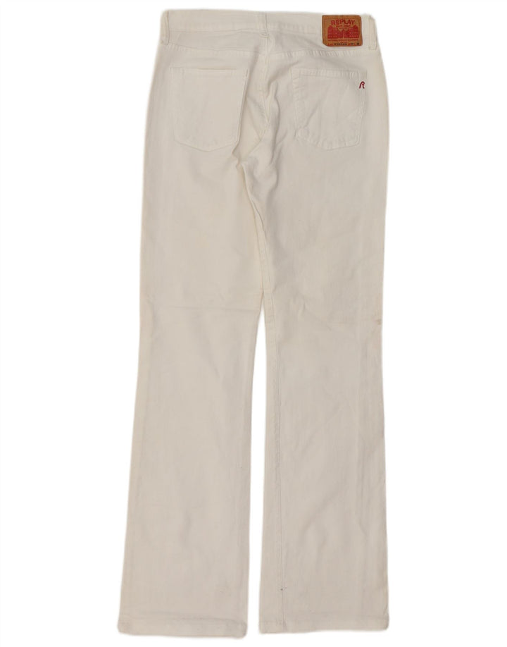 REPLAY Womens Bootcut Jeans W29 L30 White