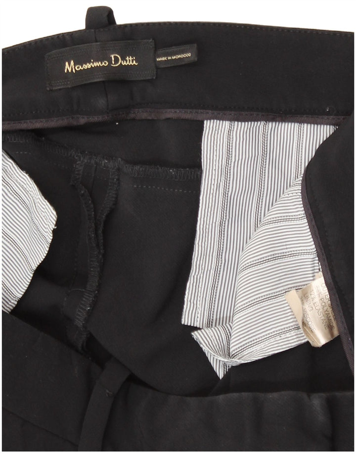 Massimo Dutti Womens Skinny Trousers W30 L28 Black Polyamide