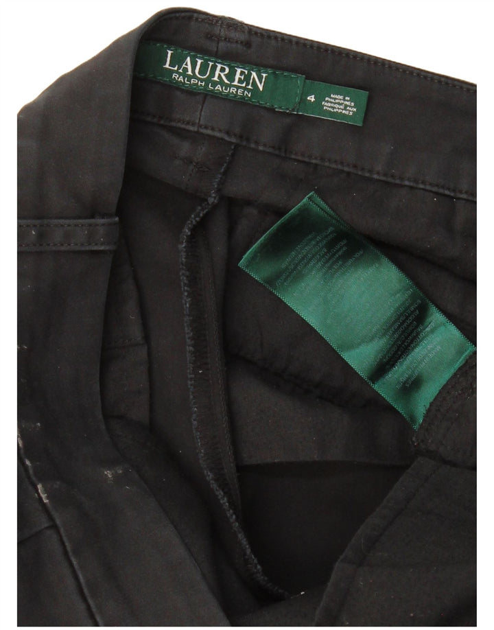 RALPH LAUREN Womens Skinny Chino Trousers US 4 Small W30 L28 Black