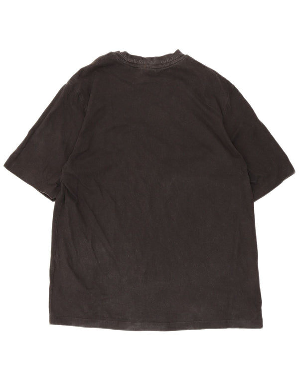 Adidas Mens Graphic T-Shirt Top Medium Black Cotton