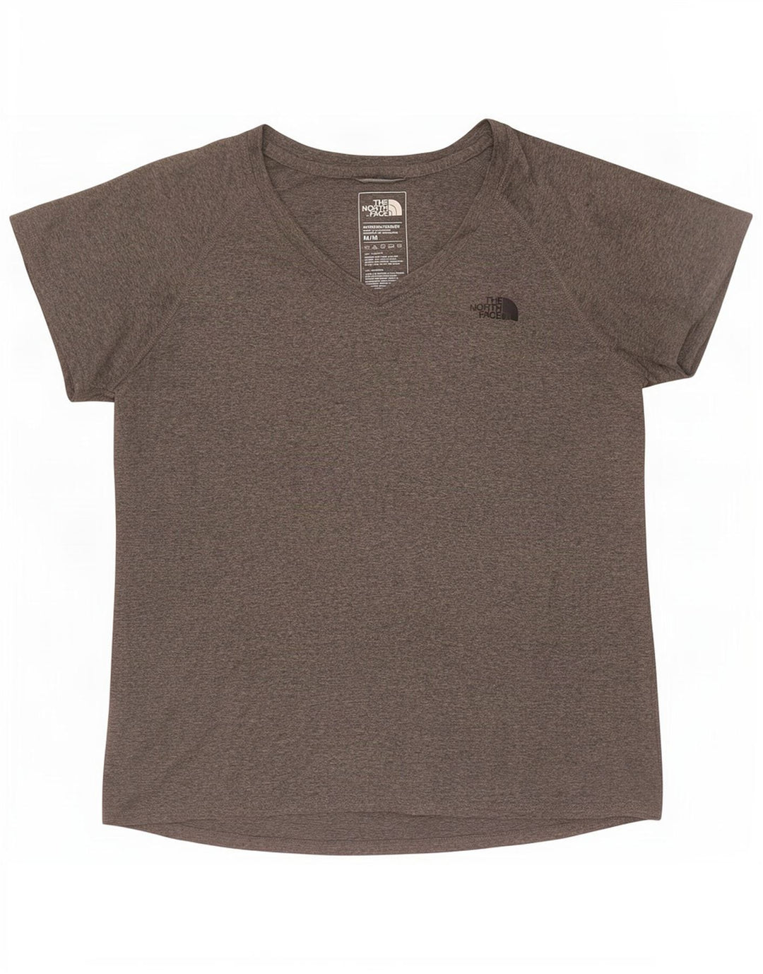 The North Face Womens T-Shirt Top UK 12 Medium Grey Flecked Polyester