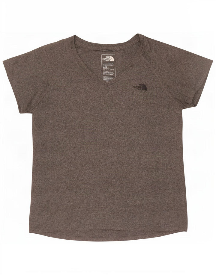 The North Face Womens T-Shirt Top UK 12 Medium Grey Flecked Polyester