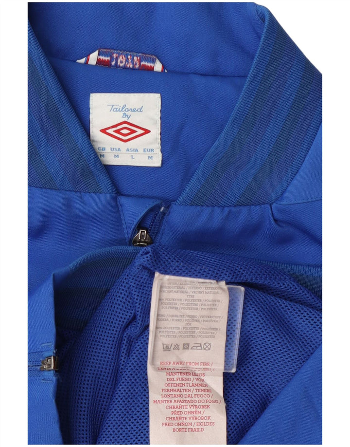 Umbro Mens Rangers Graphic Tracksuit Top Jacket Medium Blue Polyester