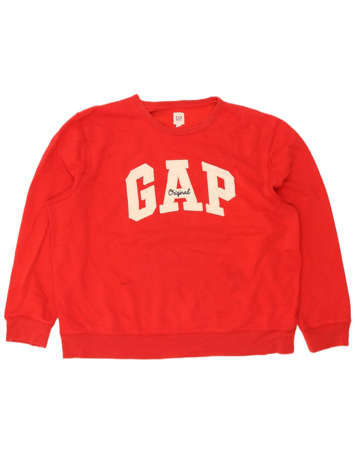 Gap Mens Graphic Sweatshirt Jumper 2XL Red Cotton