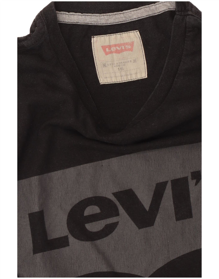 LEVI'S Boys Graphic T-Shirt Top 15-16 Years Black