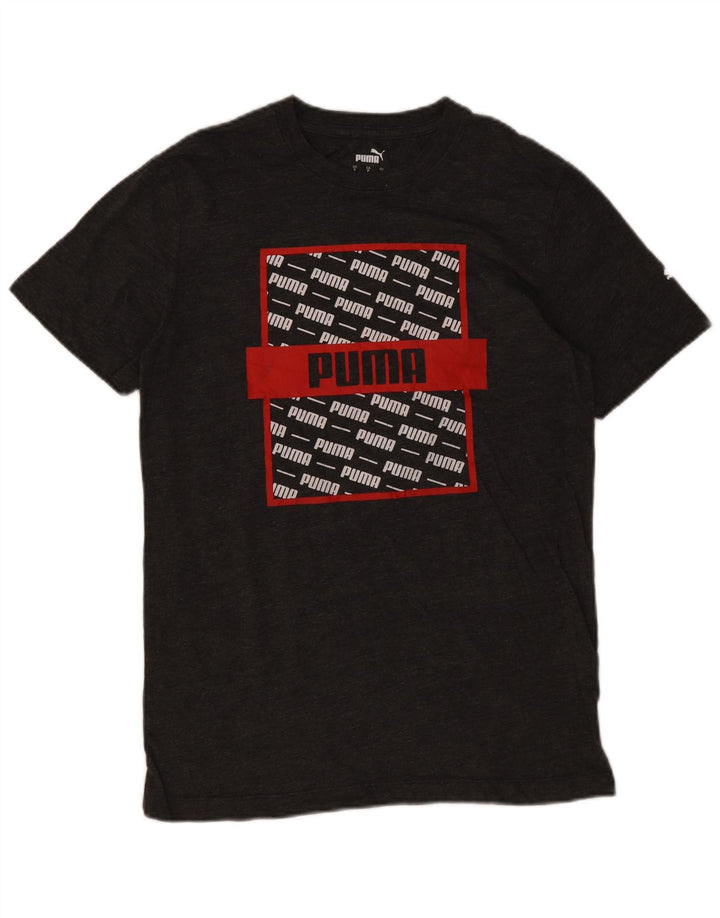 Puma Mens Graphic T-Shirt Top Small Grey Cotton