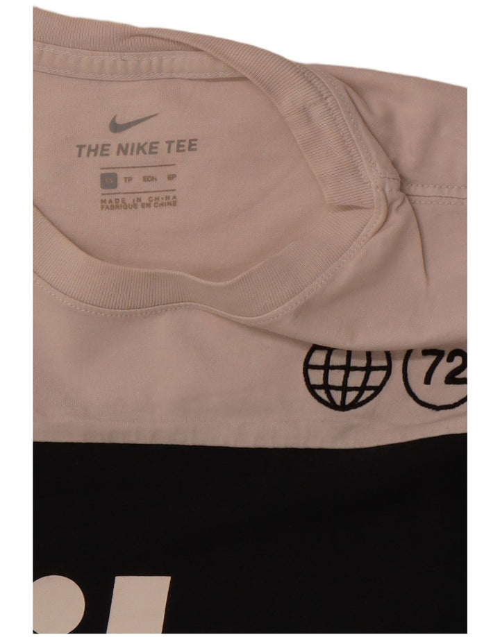 Nike Mens Graphic T-Shirt Top XS White Colourblock