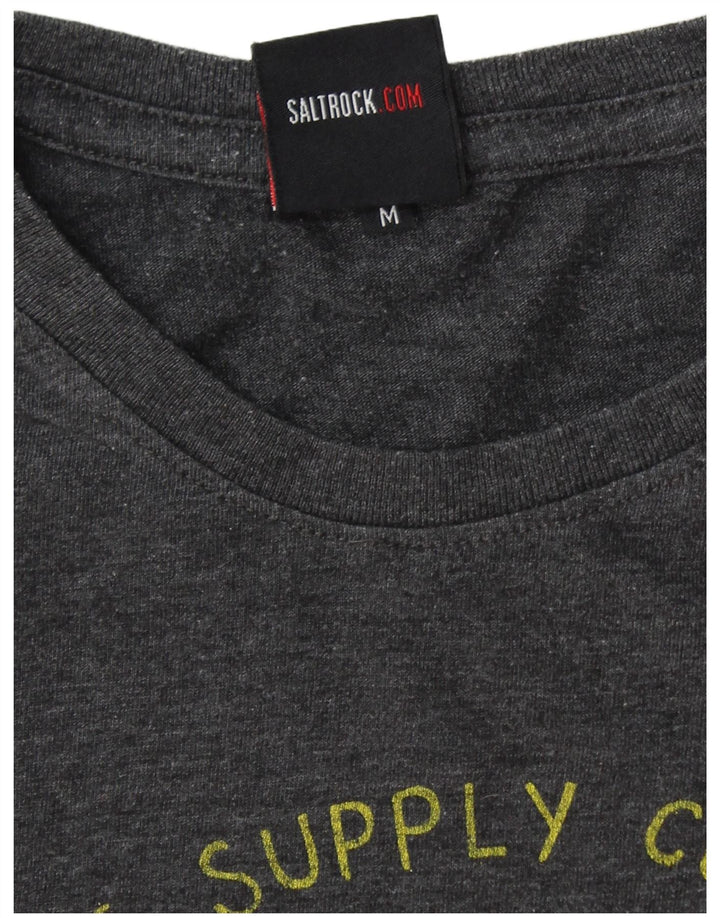 SALTROCK Mens Graphic T-Shirt Top Medium Grey Cotton