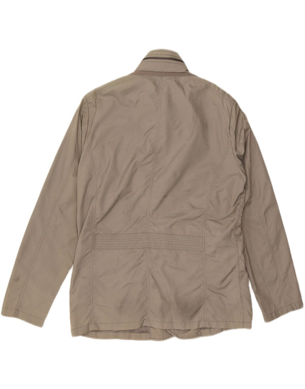 Geox Mens Hooded Utility Jacket UK 42 XL Grey Polyamide