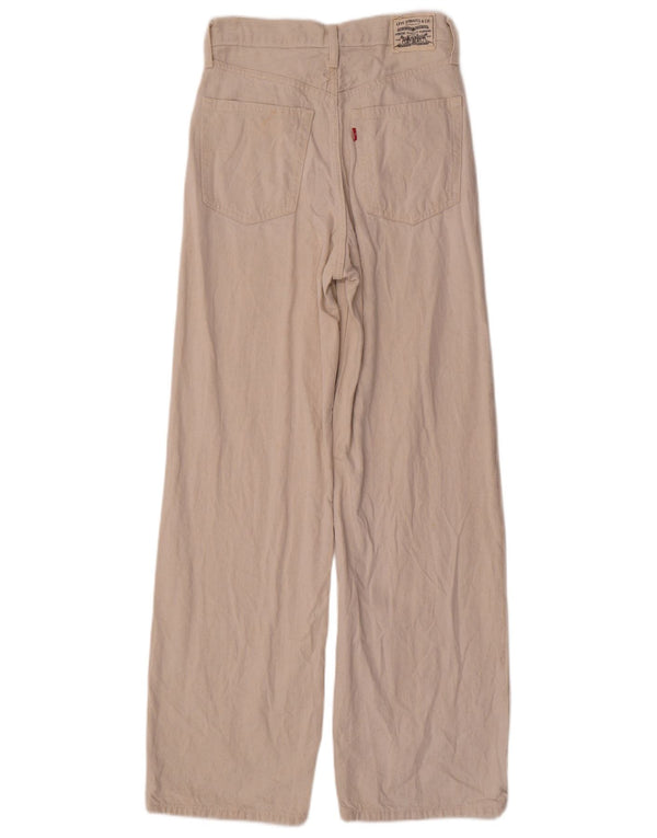 Levi's Mens High Waist Loose Jeans W27 L32 Beige Cotton