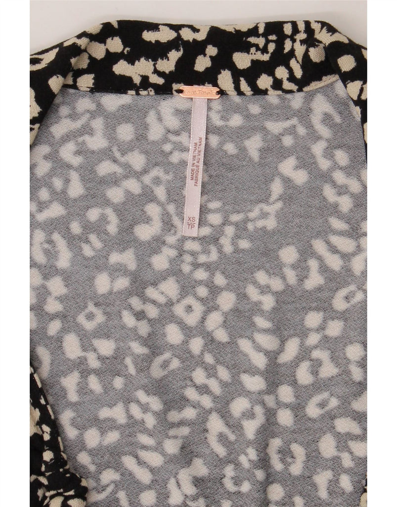 FREE PEOPLE Womens A-Line Dress UK 4 XS Black Animal Print Viscose Vintage Free People and Second-Hand Free People from Messina Hembry 