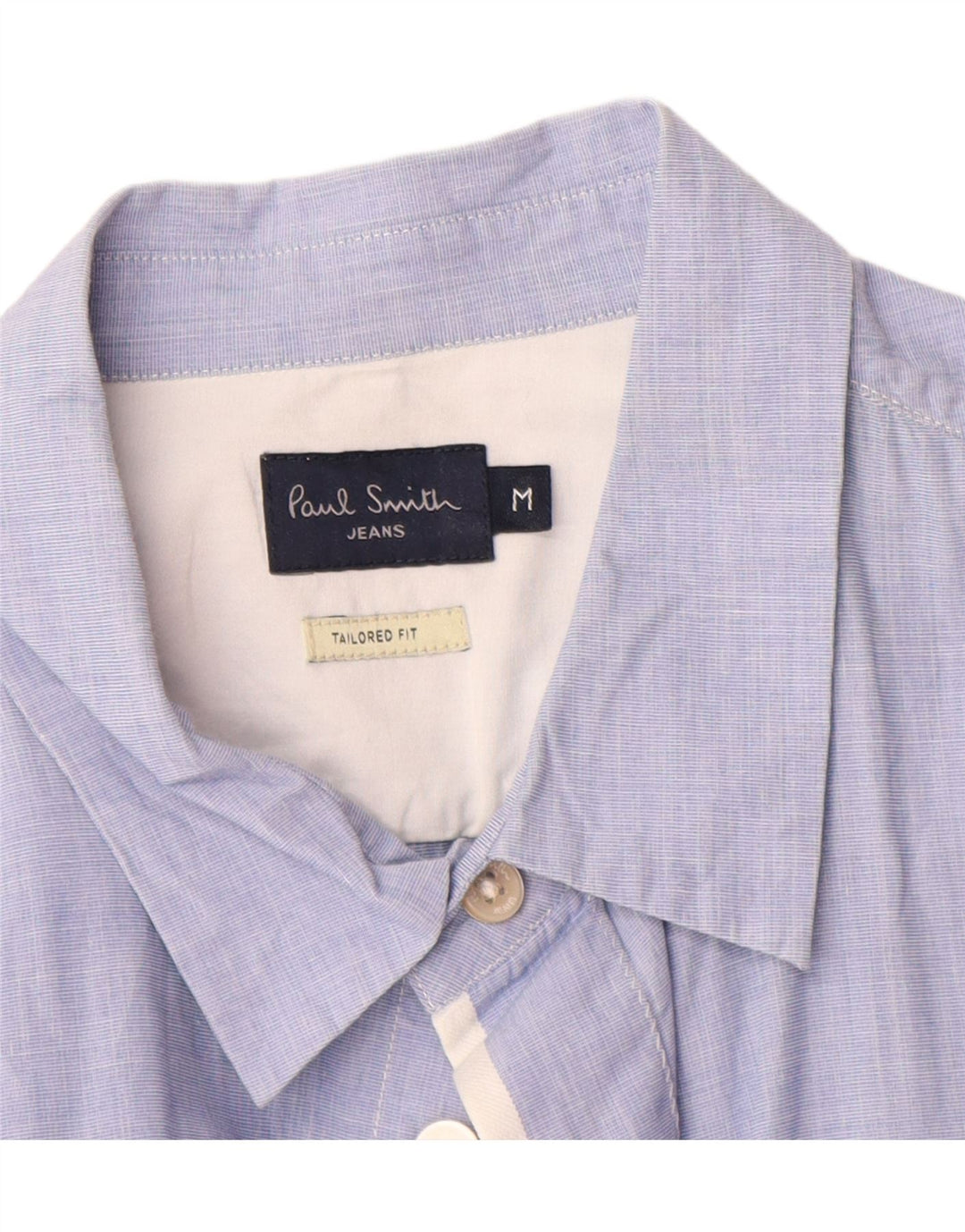 Paul Smith Mens Tailored Fit Shirt Medium Blue Cotton