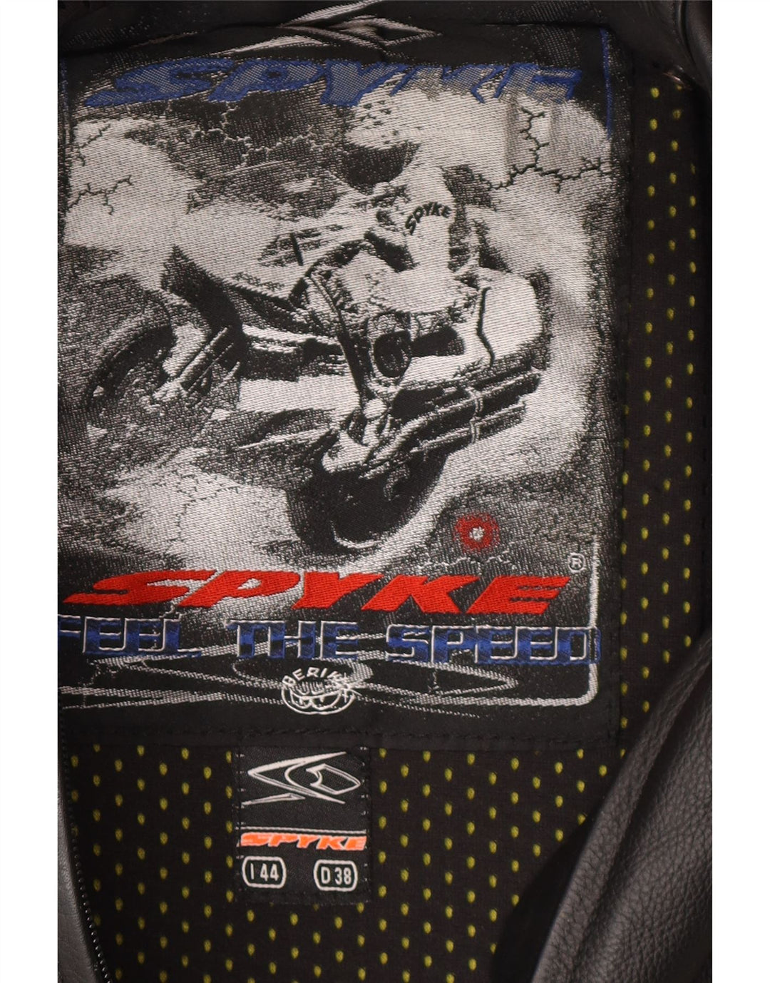 Spyke Womens Leather Jumpsuit IT 44 Medium Black Leather Motorcycle