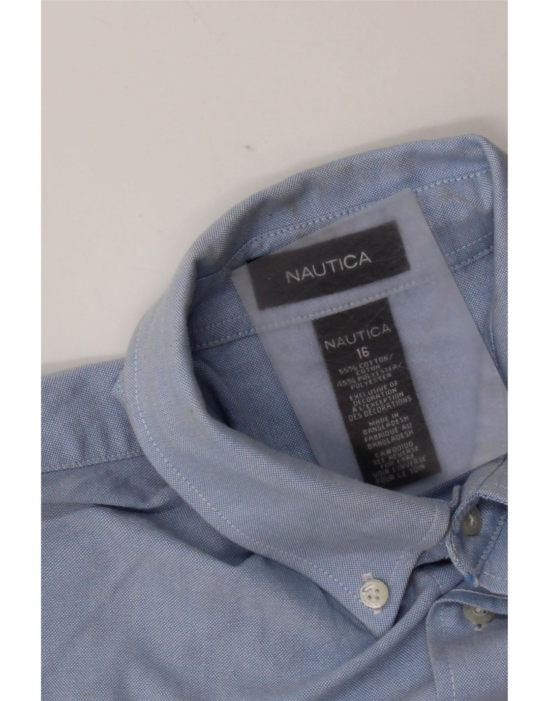 Nautica Boys Shirt 15-16 Years Blue Cotton
