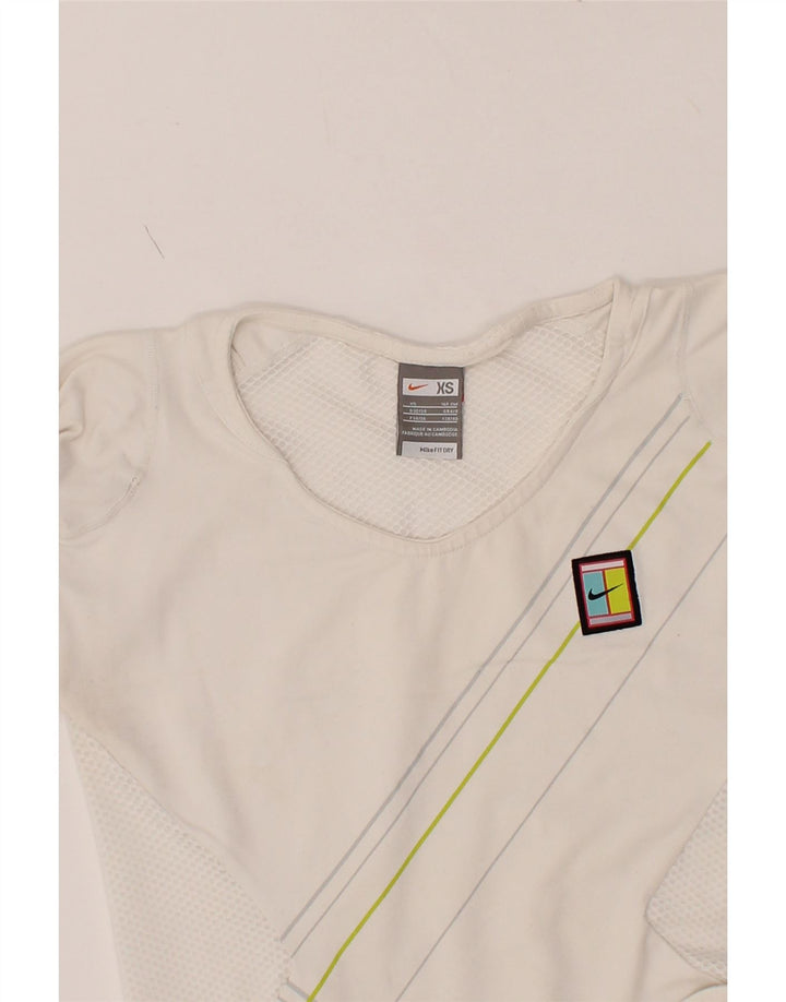 NIKE Womens T-Shirt Top UK 4/6 XS White Cotton Vintage Nike and Second-Hand Nike from Messina Hembry 